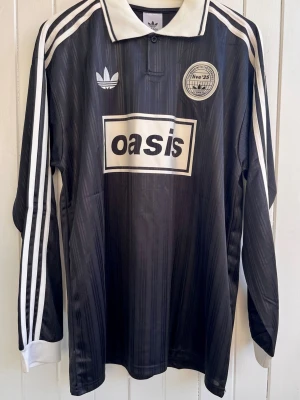 Oasis - Turné 25 -  Fotbollströja långärmad svart - Säljer en svart långärmad Oasis-supportertröja för bandets turné under 2025. Tröjan är en reprint i nyskick. Aldrig använd. ”25” på ryggen.        Storlek: Large.  Djur- och rökfritt hem.  Hör av er vid intresse. Kan båda hämtas i Majorna i Göteborg och skickas.  #Vinyl #Musik #Adidas #Wayoutwest #Kent #Fashion