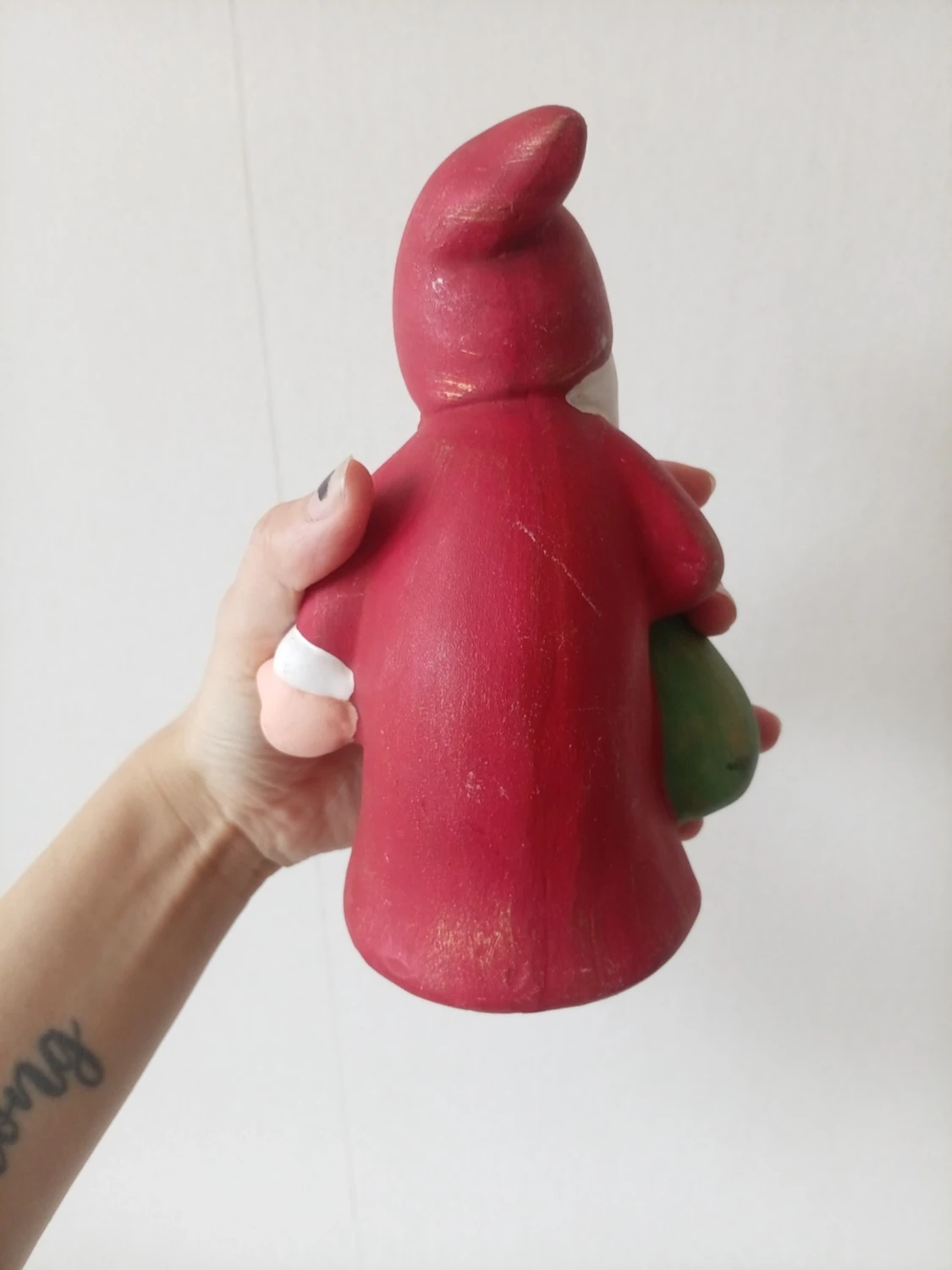 Tomtefigur i keramik med säck - 2