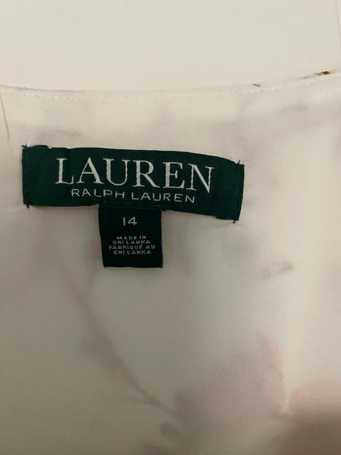 Vit blommig långklänning Lauren Ralph Lauren - 1