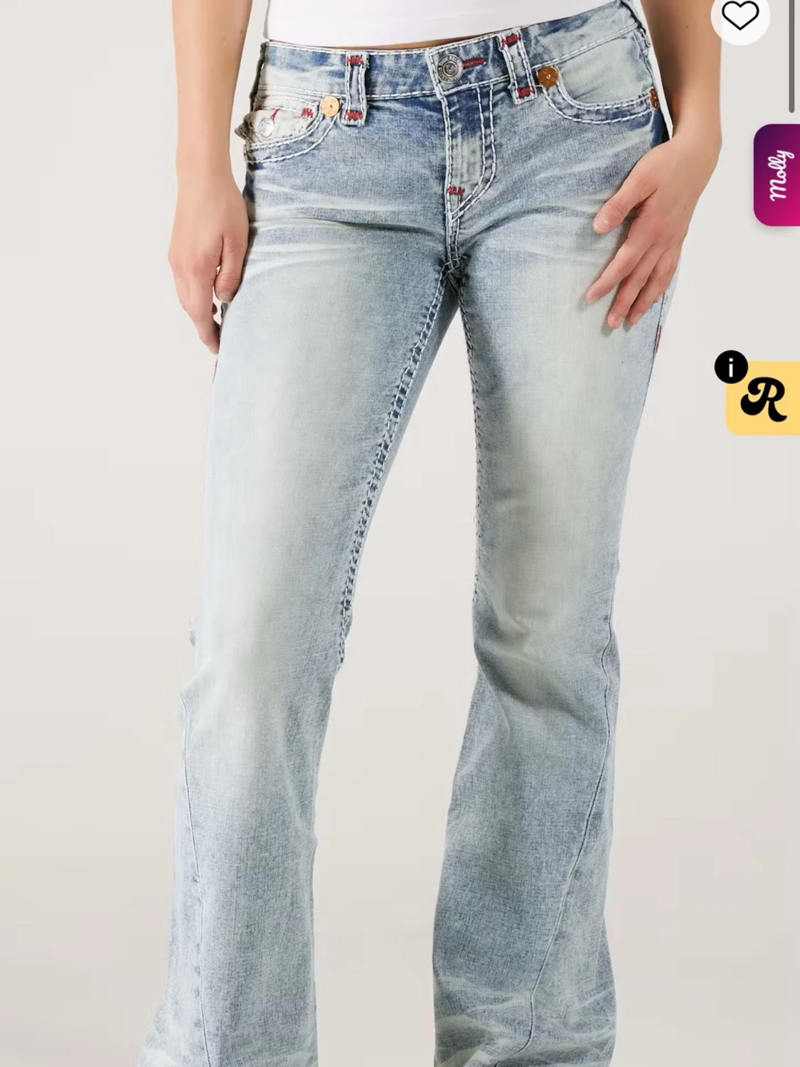 Ljusblå bootcut jeans från true religion 