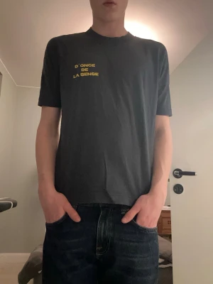 D’once De La Sense T-shirt - En T-shirt från märket D’once De La Sense i en gråblå färg. Fin skick på t-shirten, tveka inte på att fråga vid funderingar!