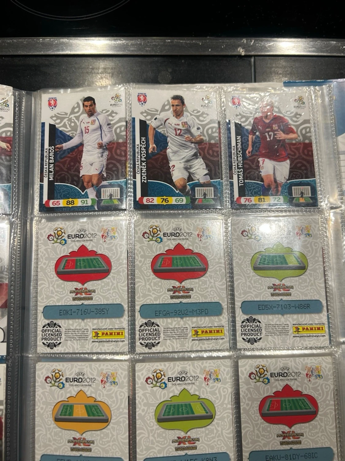 Samling Panini EM 2012 fotbollskort - 2