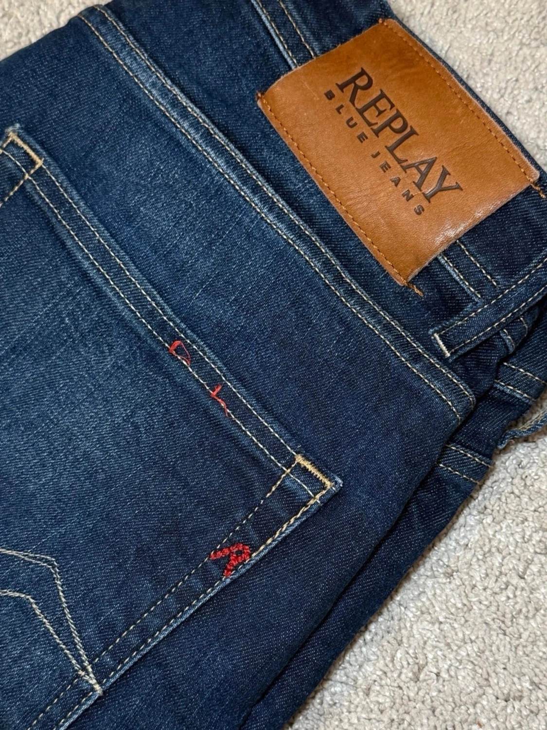 Mörkblå jeans från Replay GROVER - 1
