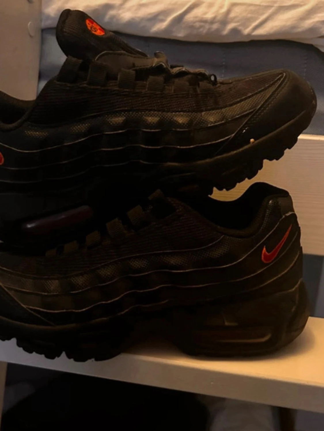 Svarta Nike Air Max 95 sneakers utan snören  - 3