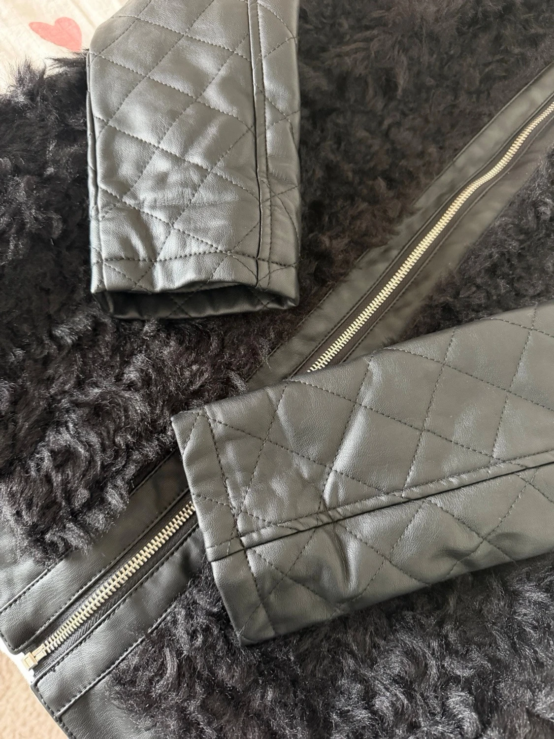 Svart pälsjacka från Vila XS - 3