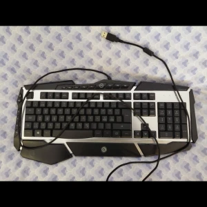 Tangentbord  - Tangentbordet har använts ca 5 gånger och fungera utmärkt.  Det går att ändra ljusstyrka, färg och passar till dem flesta datorerna.