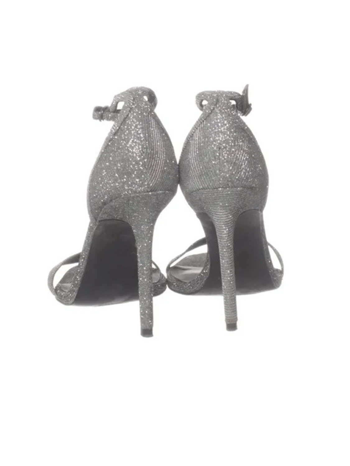 Glittriga silverfärgade pumps - 1