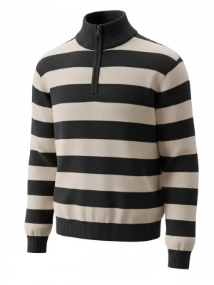 Tröja halvzip vit & blå - Bra skick, inga skador. Strl S, Vit & marinblå, halfzip från Dressman.