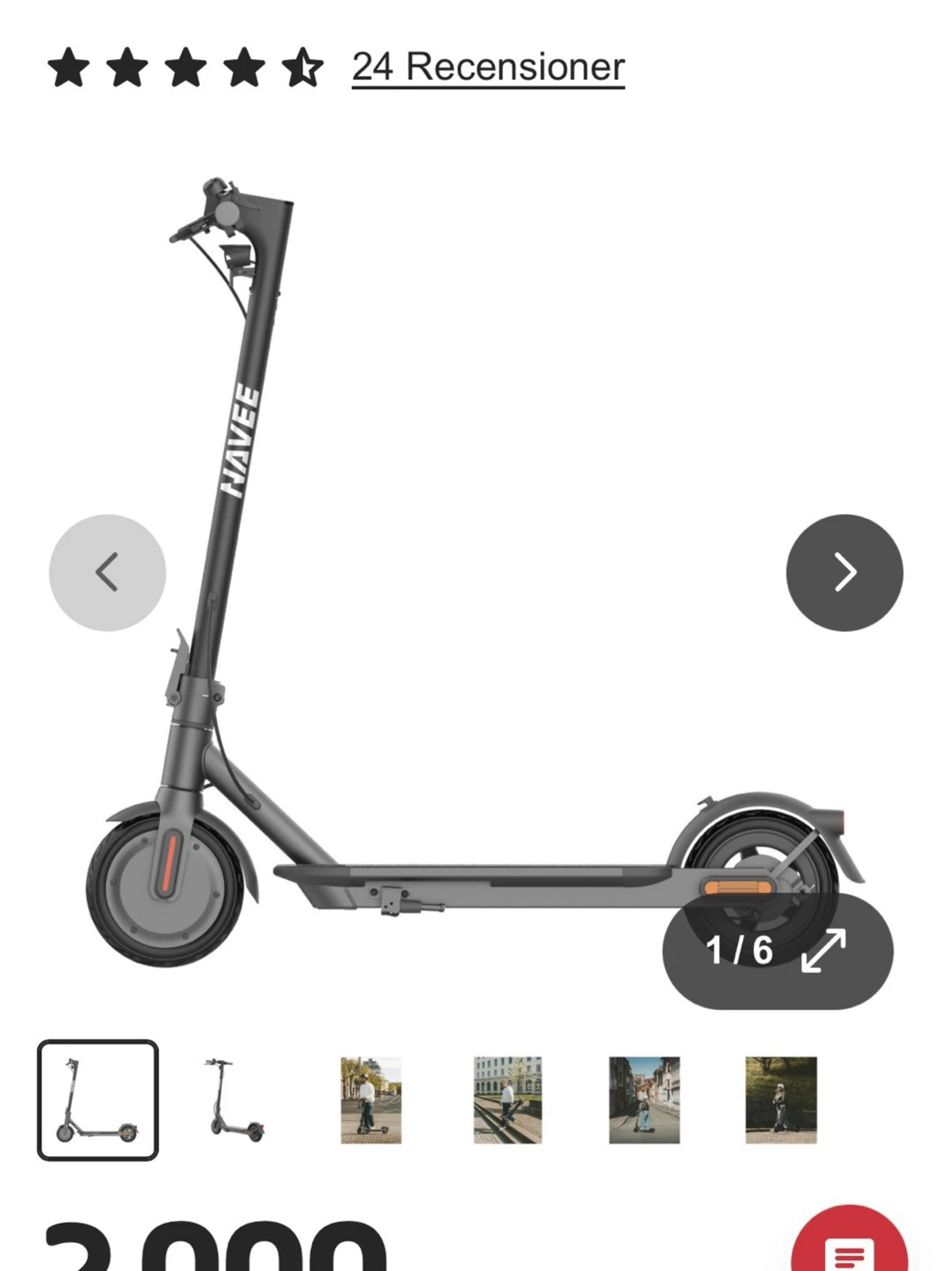 NAVEE EasyRide 20 elscooter svart - 4