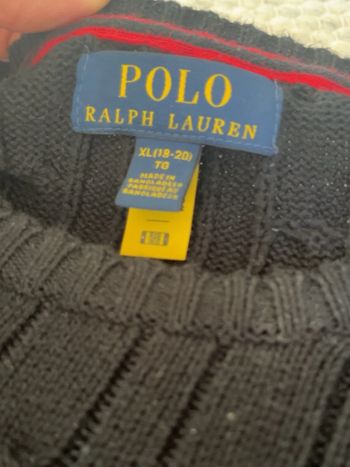 Svart stickad tröja från Polo Ralph Lauren - 2