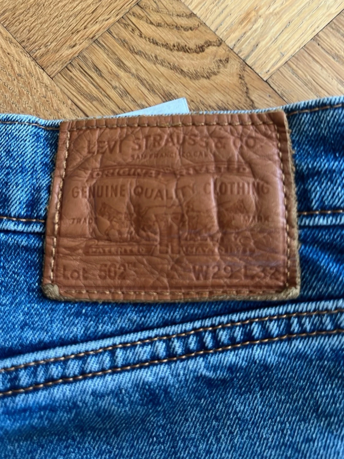 Levi's 502 blå raka jeans - 1