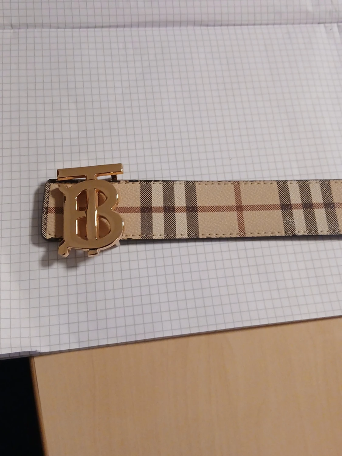 Burberry bälte med rutigt mönster - 3
