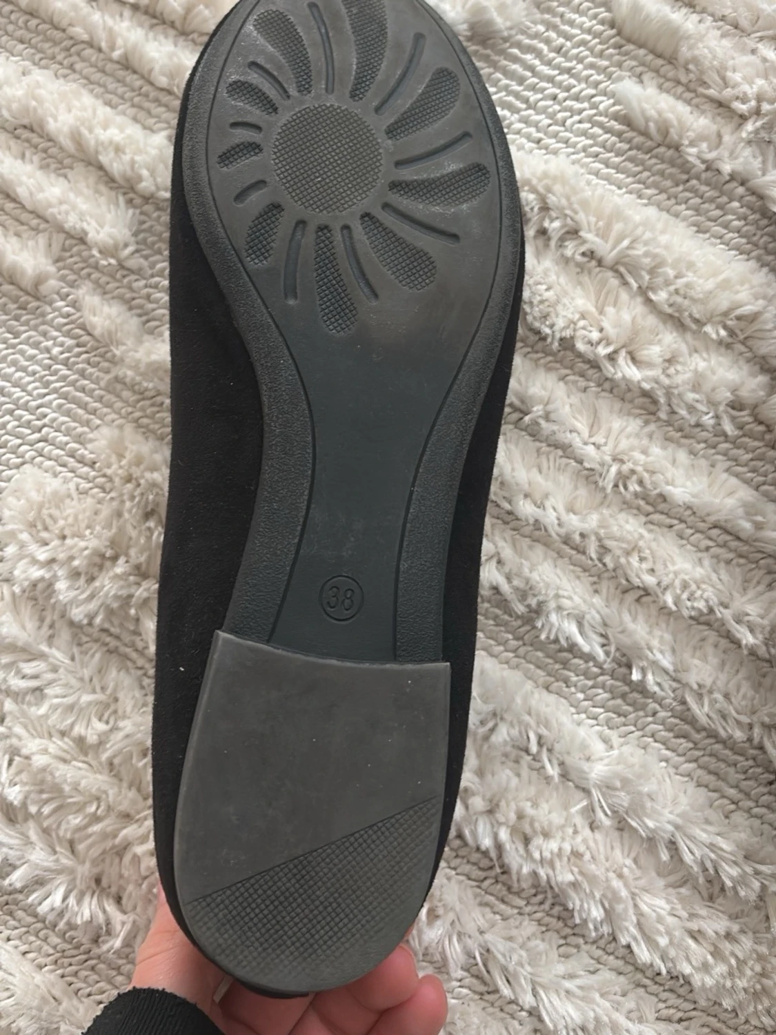 Svarta ballerinaskor med rosett - 1