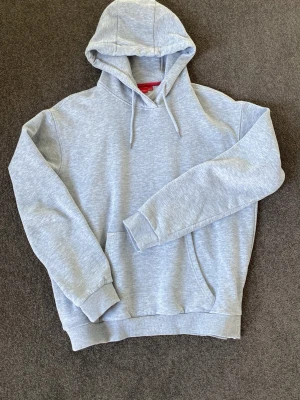 Ljusgrå hoodie från RYVLS - Snygg ljusgrå hoodie från RYVLS med klassisk huva och dragsnören. 