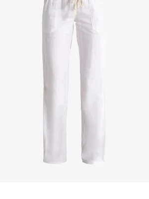 Vita linnebyxor - Säljer ett par snygga och populära linnebyxor från Roxy. Mycket bra skick, dock är de uppsydda för att passa ca 165cm💞💞