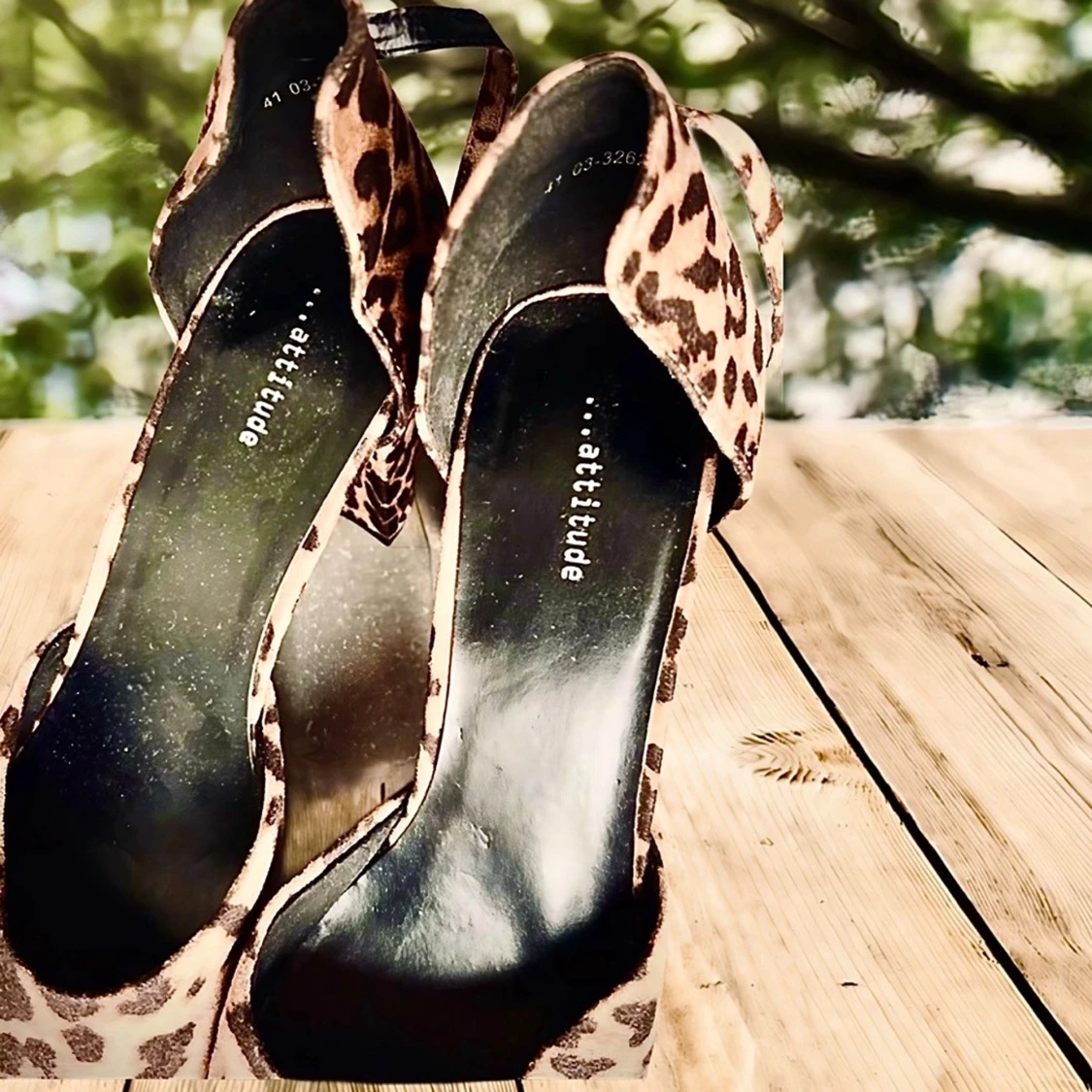 Snygga klackskor i leopardmönster! - 1