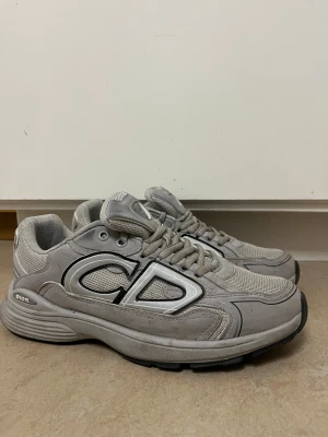 Grå Dior B30 sneakers - Gråa Dipr B30 i storlek 42 i använt skick utan några skador osv. Skorna är smutsiga fast har inga hål eller skador. Pris går att diskutera 