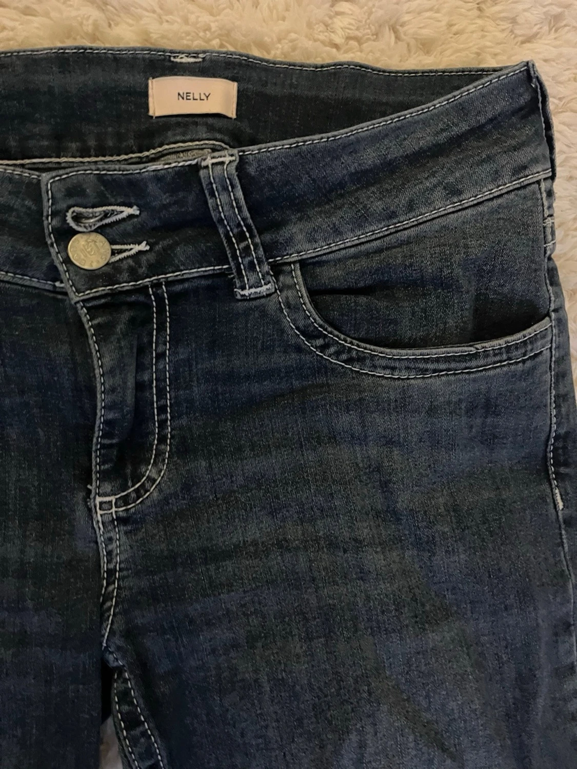 Mörkblå Nelly jeans - Stl 38 - 3