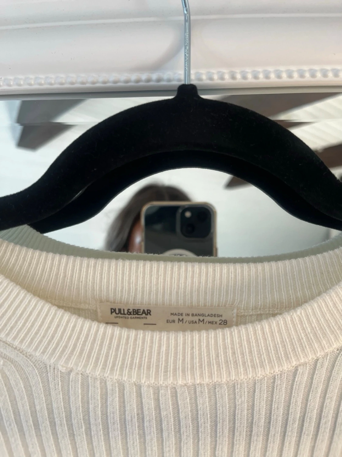 Vit ribbad tröja från Pull&Bear - 1