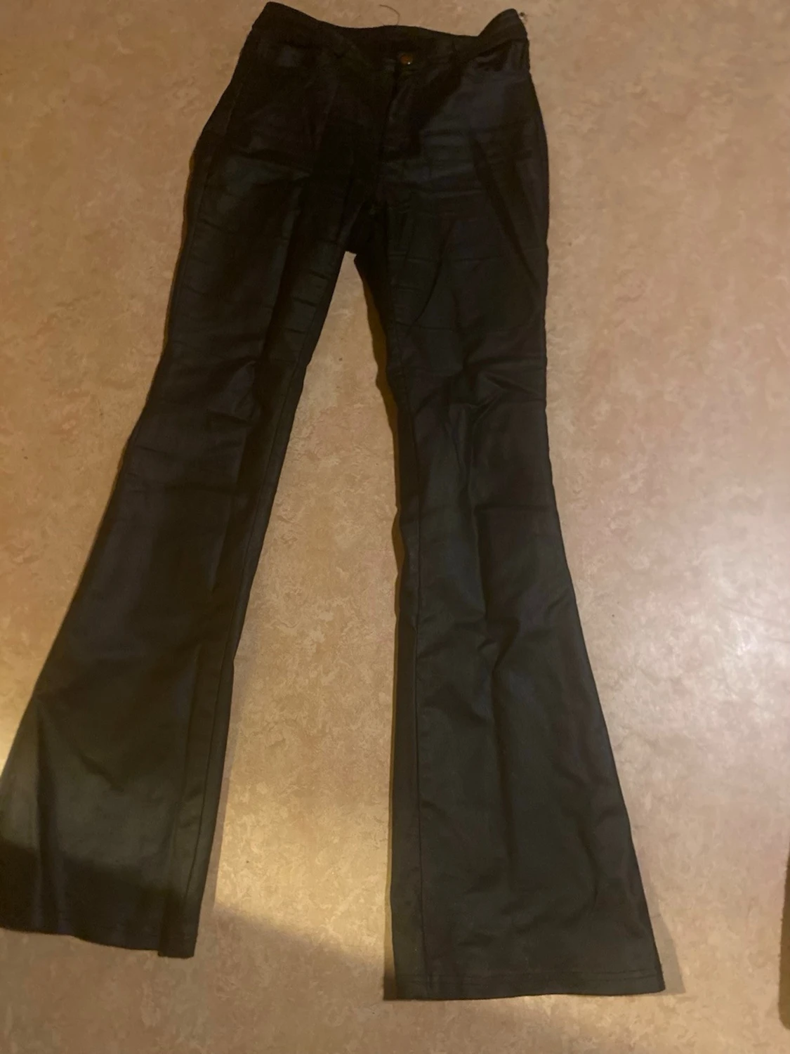 Svarta skinn byxor - 1