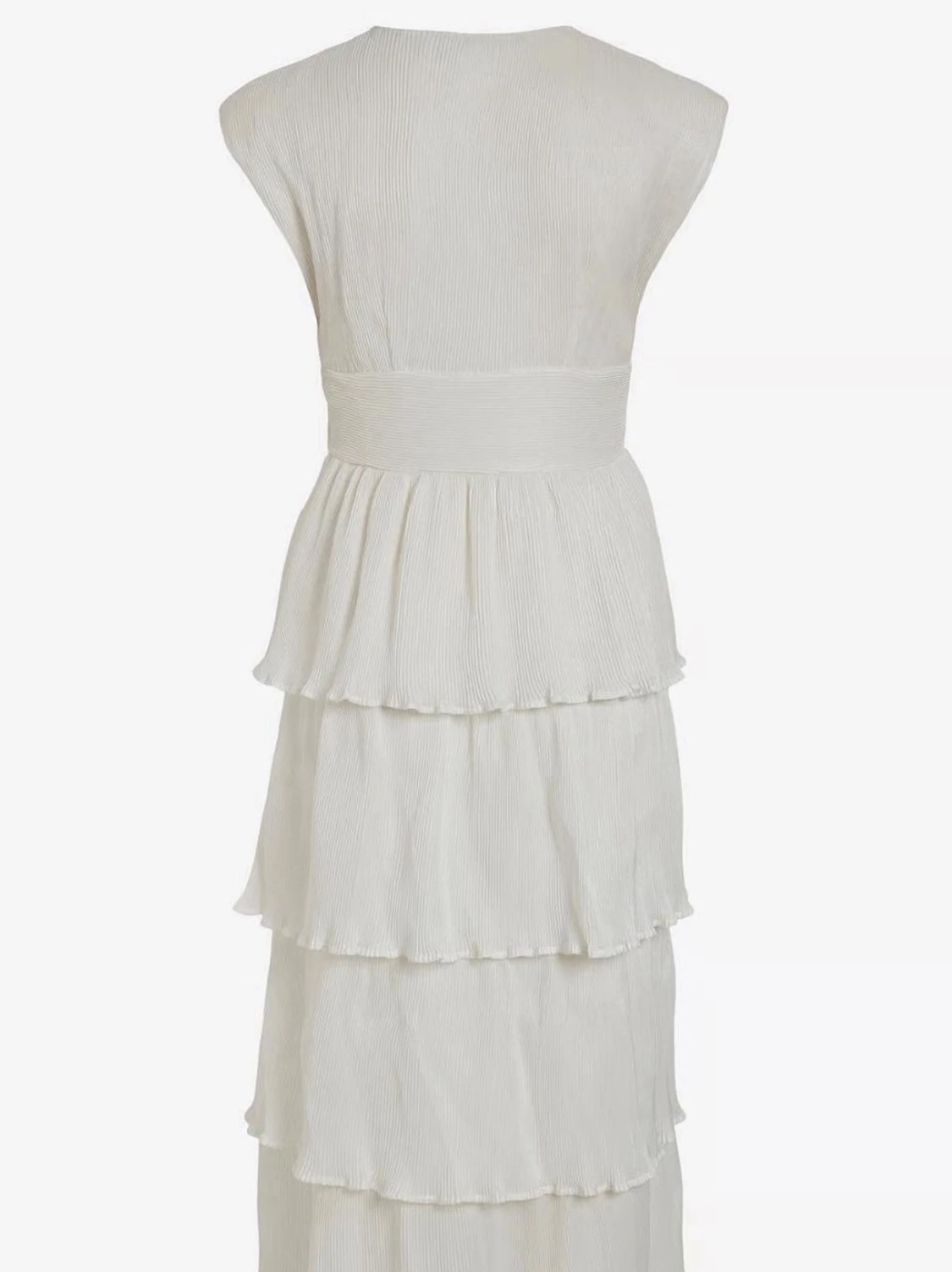 Vit långklänning med volanger  - 2