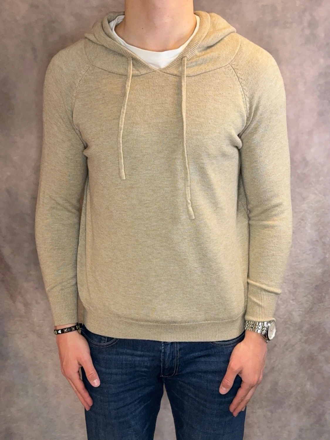 Beige Kashmir Hoodie - Stl XS/S - 1