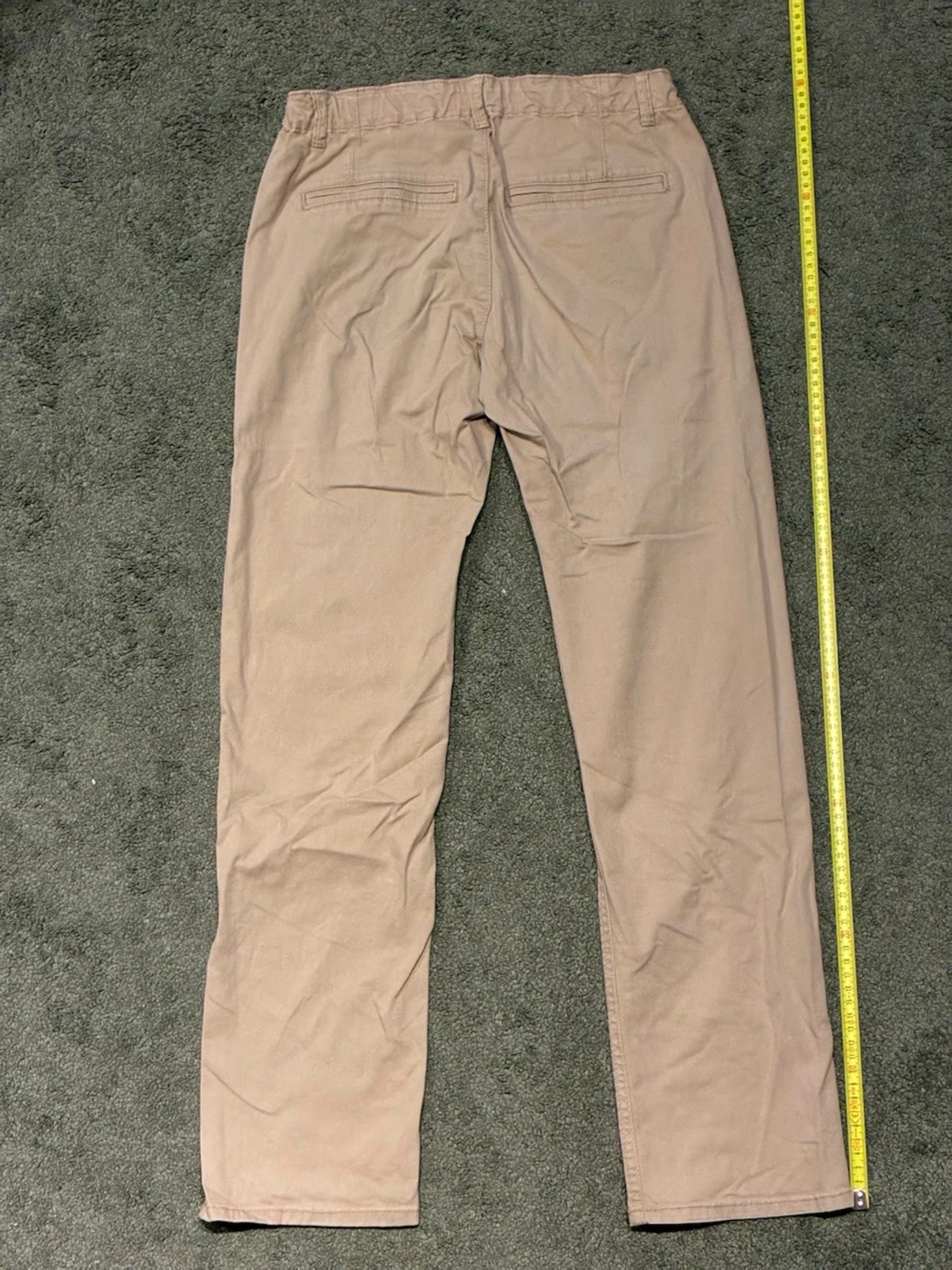 Beige chinos med raka ben - 1