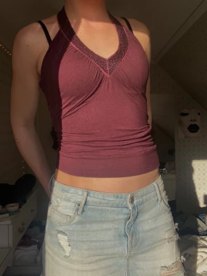 Halterneck topp med glitter  - Superfin, vintage Only