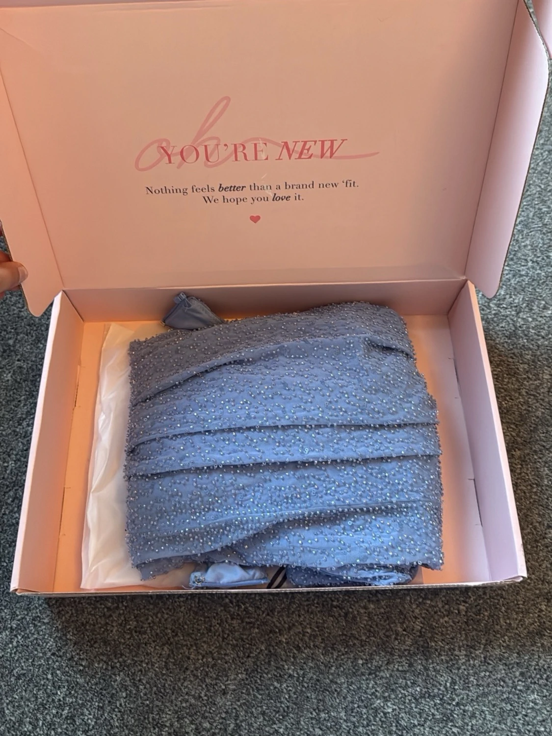 Ljuslila/blåaktig Oh Polly långklänning med cut out - 3