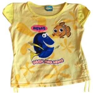 Vintage Nemo crop-top/ T-shirt med tryck/ graphic tee, y2k/ cyber/ alt/ 2000tal/ 00tal - Supersöt Nemo tröja från 2000-talet, (barntröja men passar ca XXS/XS som en croptop)