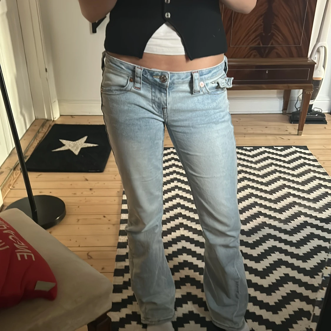 True Religion Joey Low Rise Flare Jeans - 1