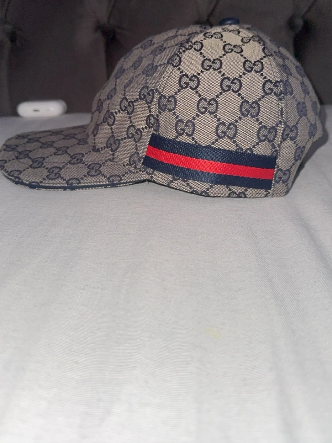 Gucci beige keps med GG-mönster - 1