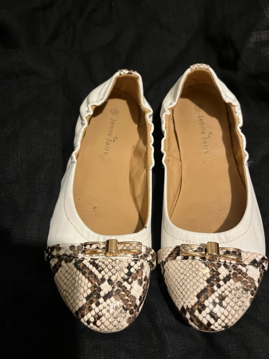 Vita ballerinaskor med ormmönster - 5