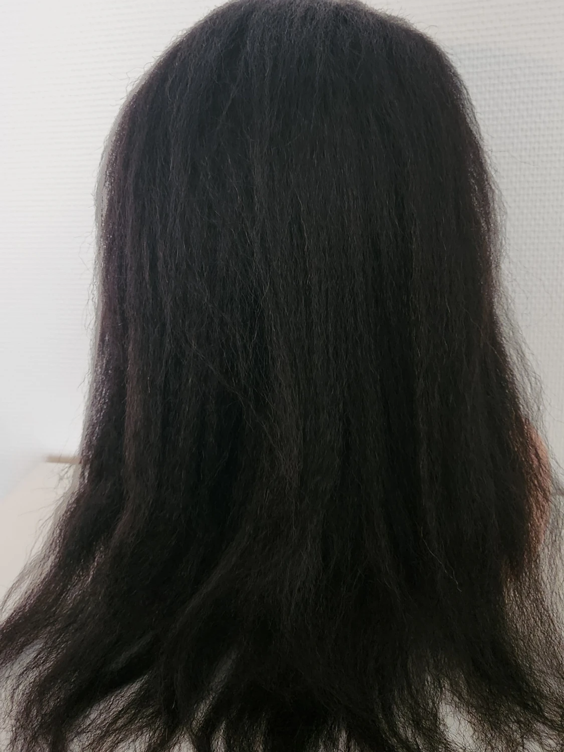 100% human hair, äkta hår kinky Straight wig 24" - 4