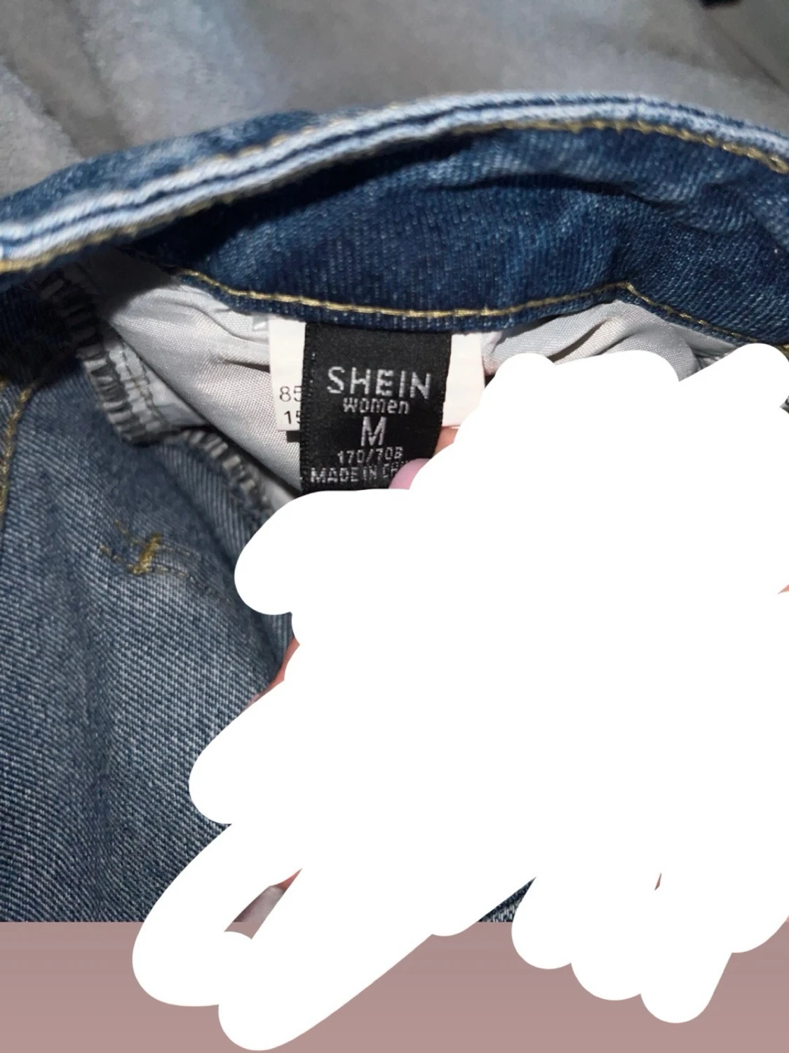 Blå ripped mom jeans - 2