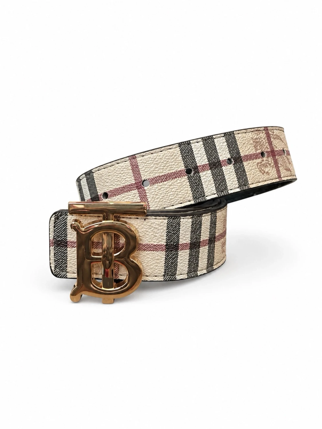 Rutmönstrat bälte från Burberry