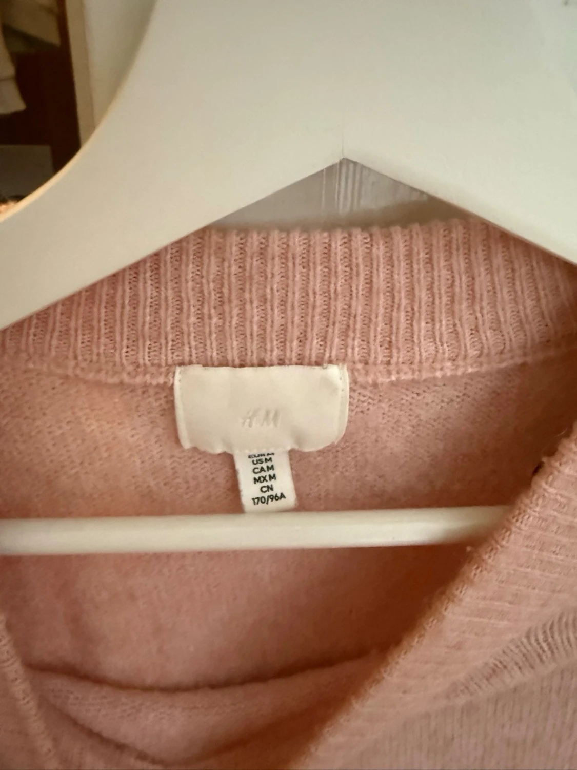 Ljusrosa stickad tröja från H&M - 1