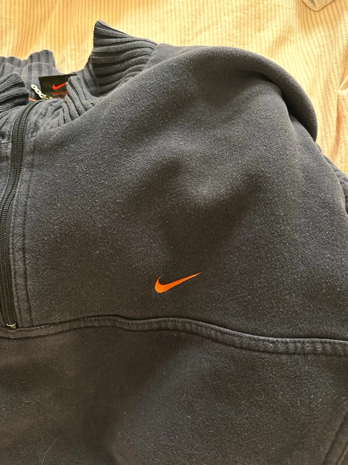 Vintage Mörkblå halfzip från Nike - 2