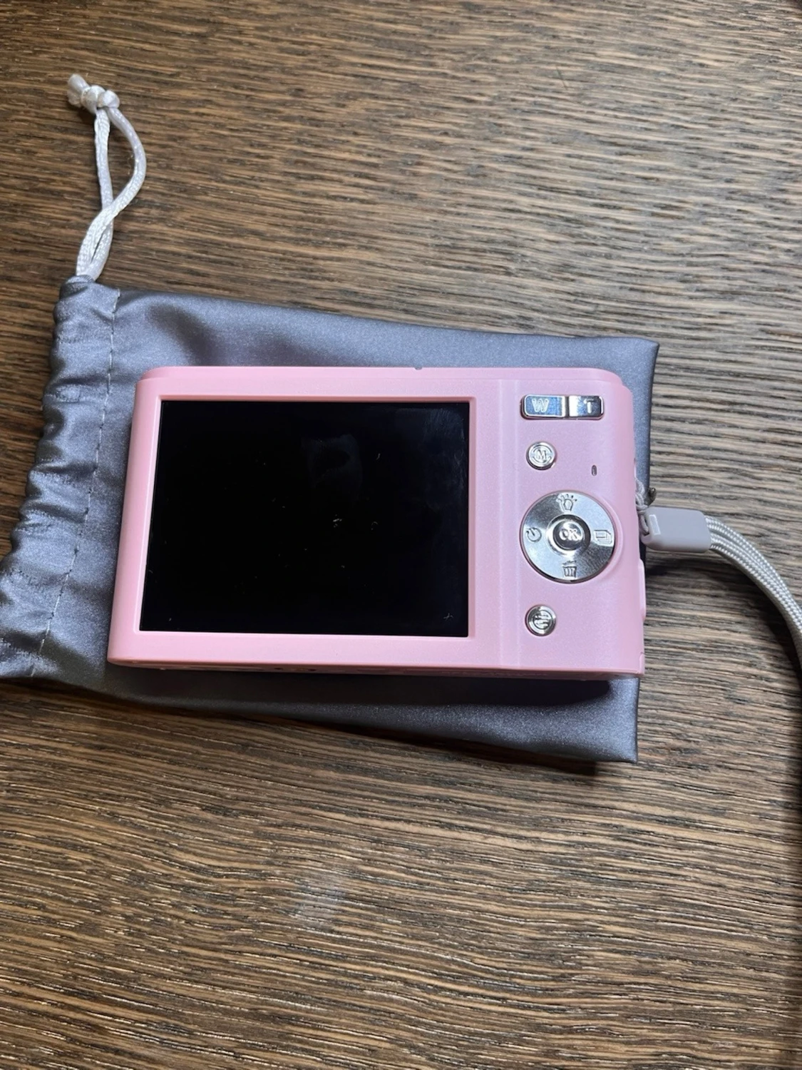 Rosa digitalkamera 2.7K med väska - 1