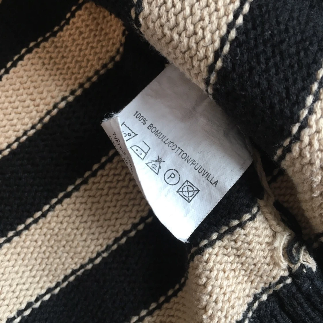 Vintage randig stickad kofta/ tröja/ polo, y2k/ cyber/ alt/ 2000s/ 00tal - 5