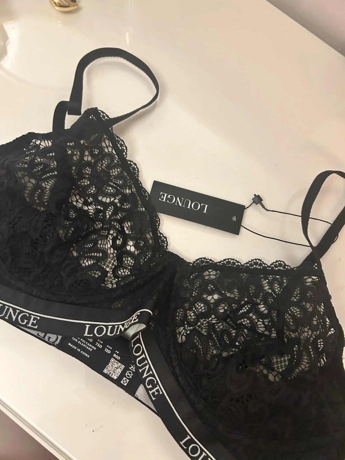 Svart spets-bh från Lounge - 1