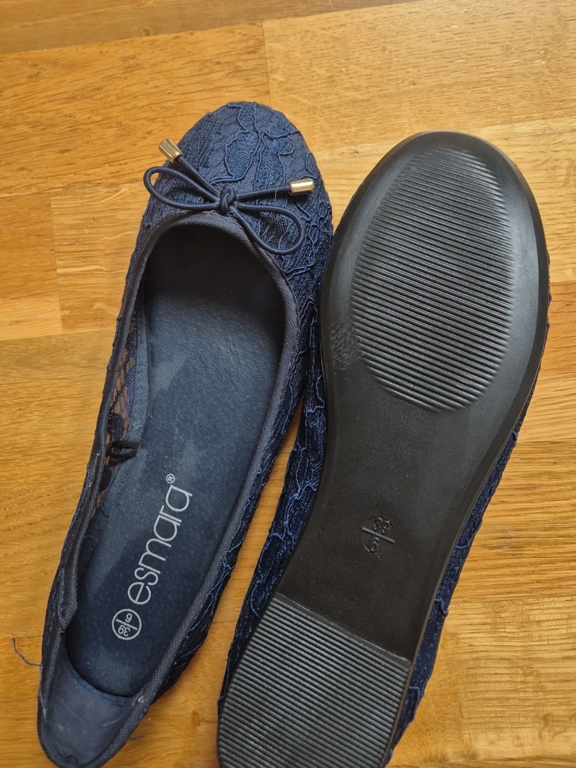 Mörkblå spetsballerinas från Esmara - 3