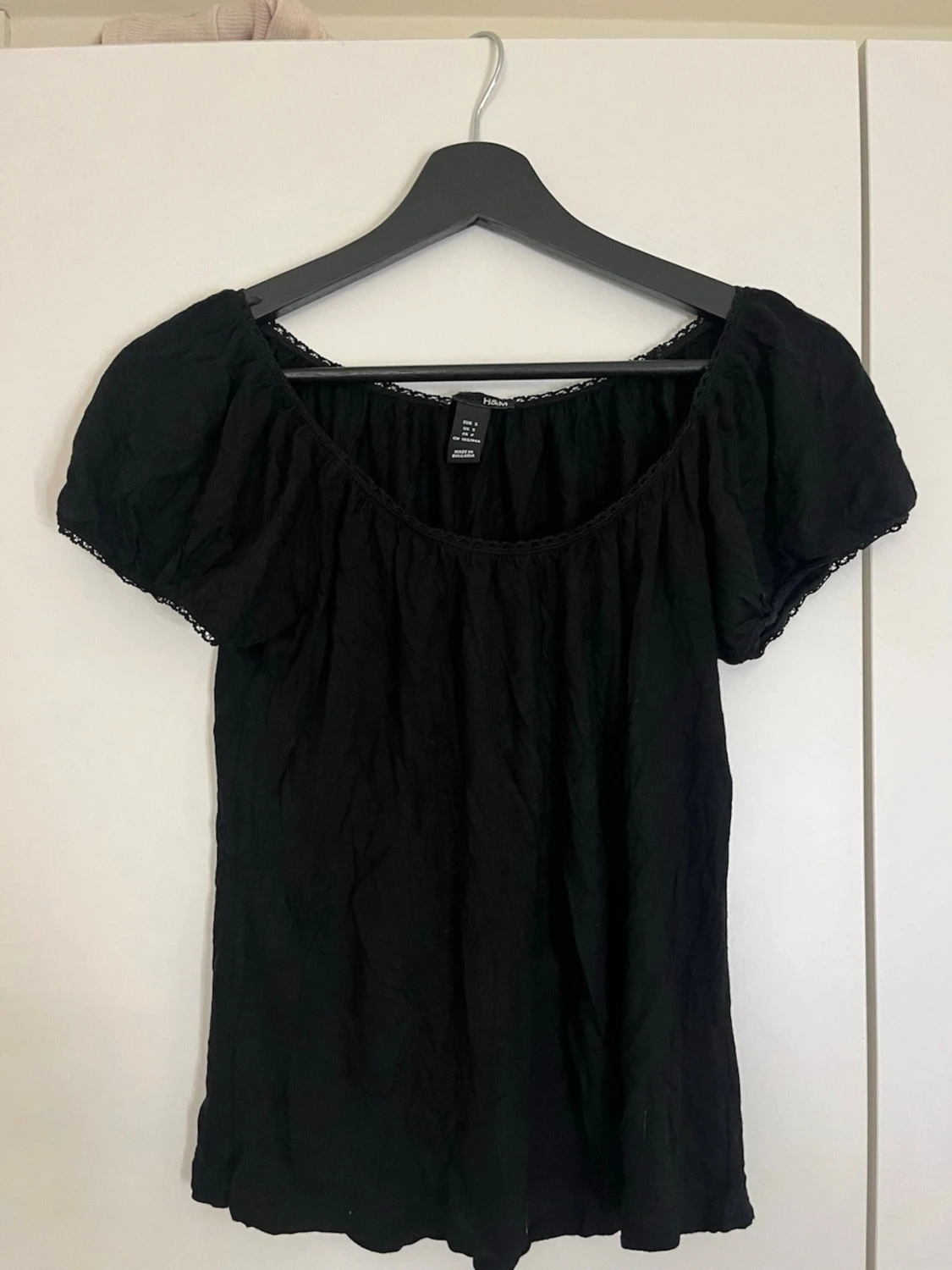 Svart offshoulder topp från H&M