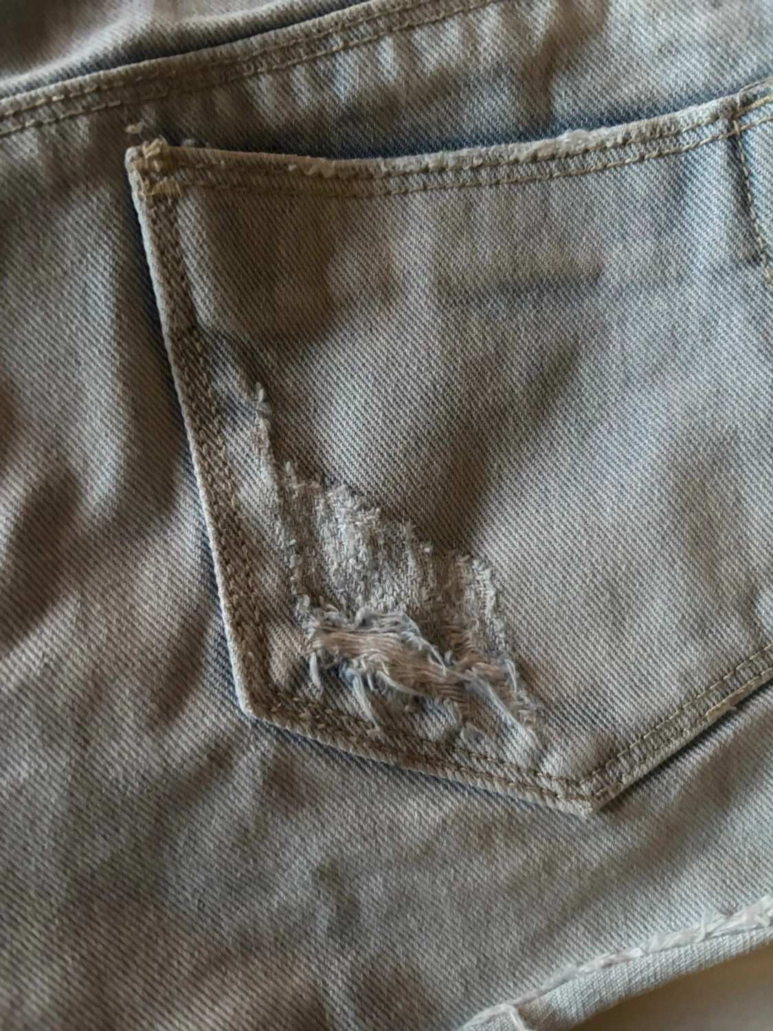 Lågmidjade jeansshorts  - 2