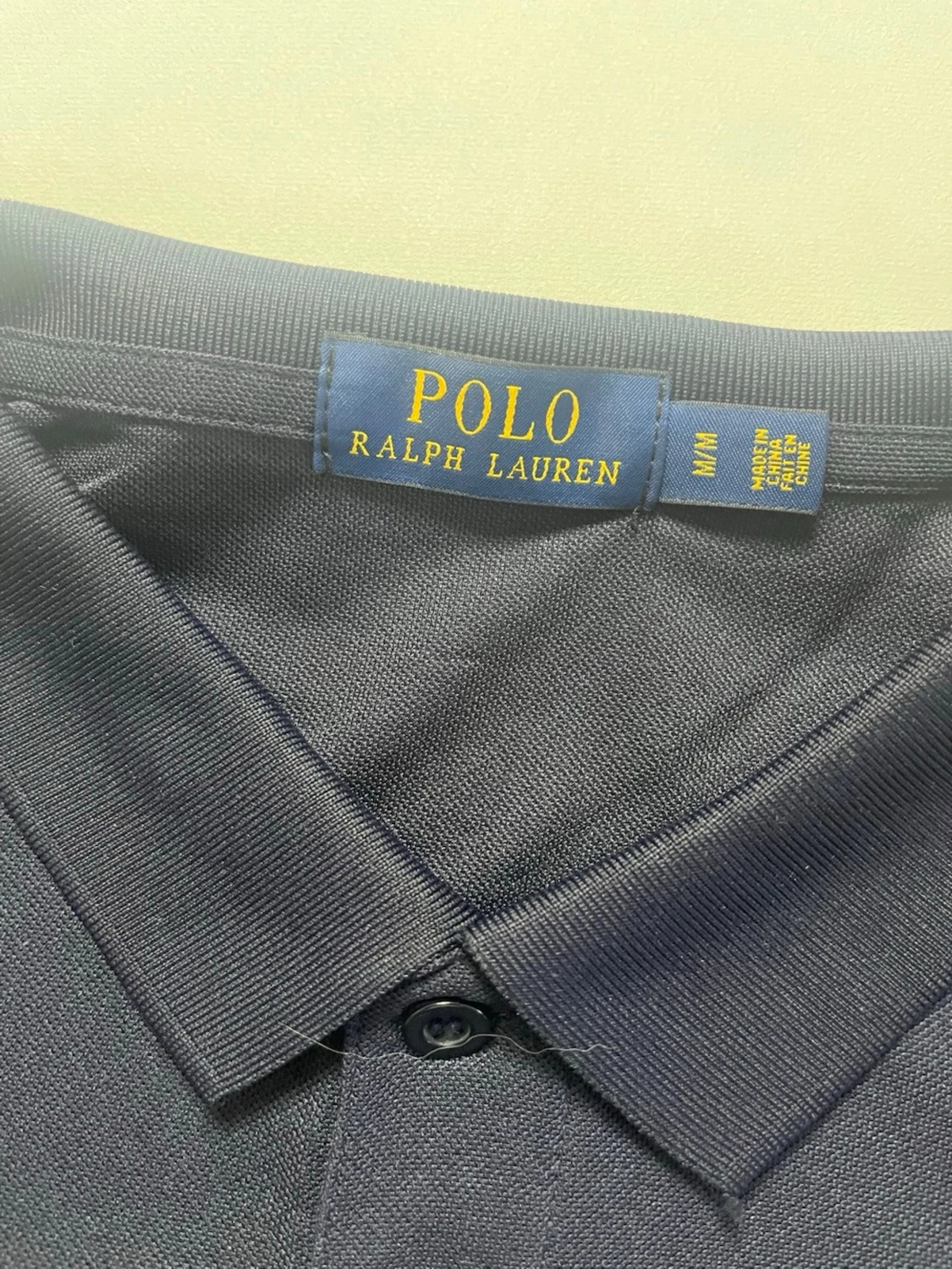 Marinblå pikétröja från Ralph Lauren storlek M - 2