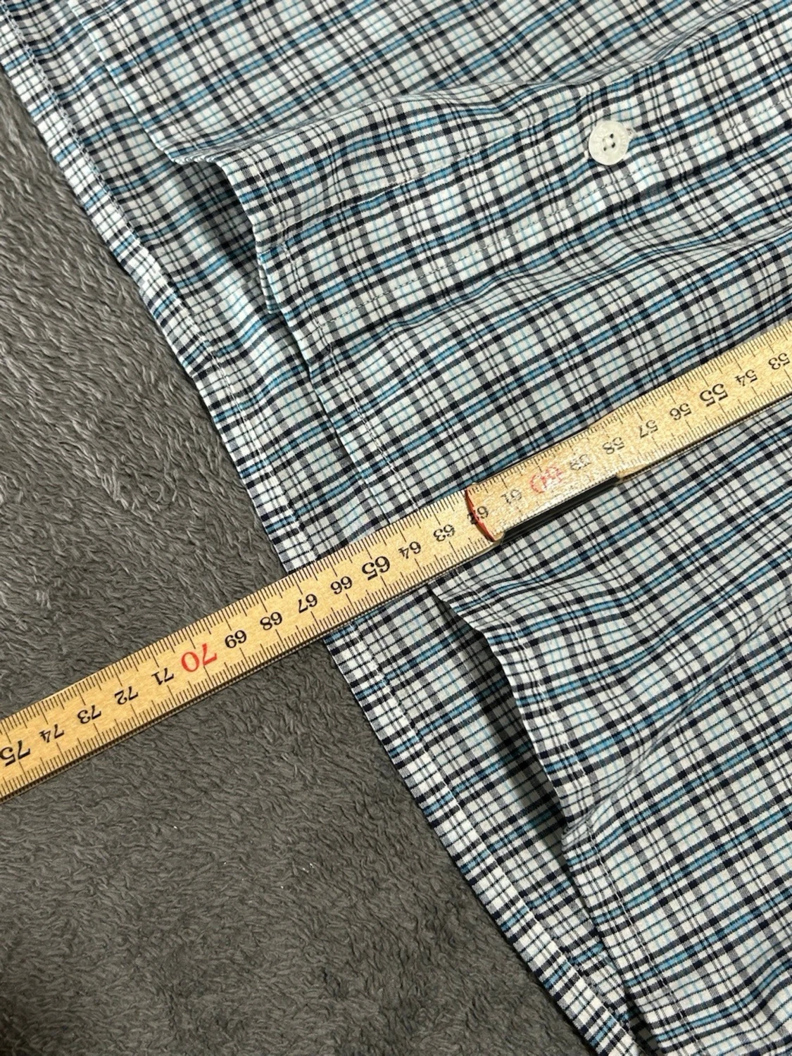 Merc London Shirt – Blue Check – Short Sleeve – Size S - 3