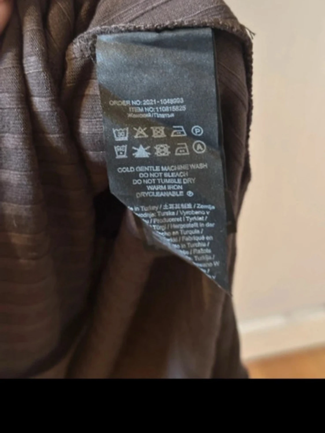 Mörkbrun långklänning med polokrage - 6