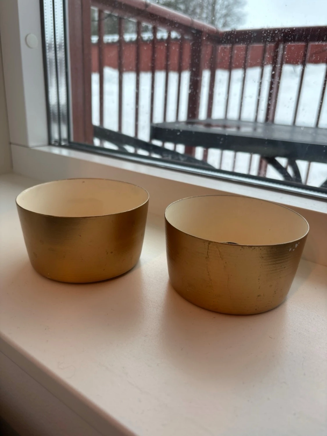 Guldiga metall-ljushållare, 2-pack - 1