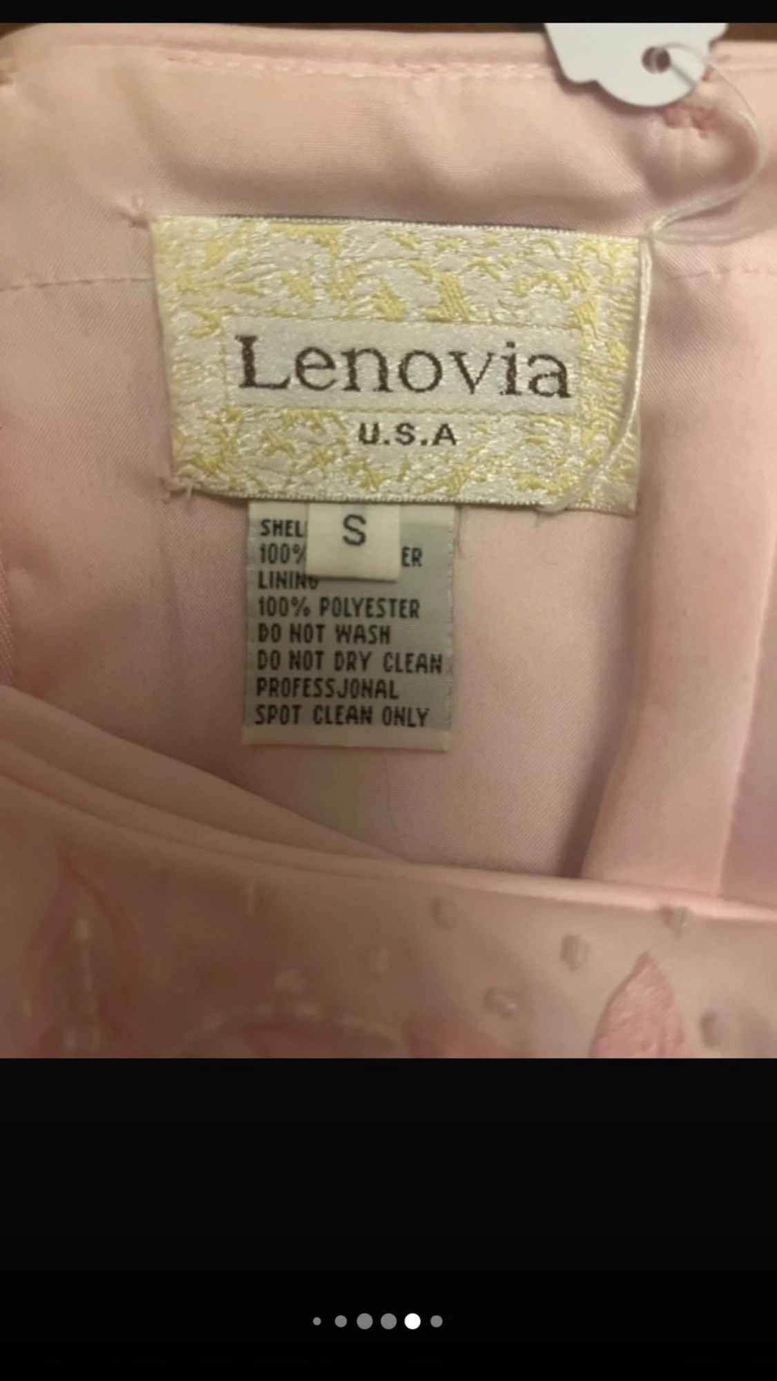 Ljusrosa axelbandslös balklänning - 5