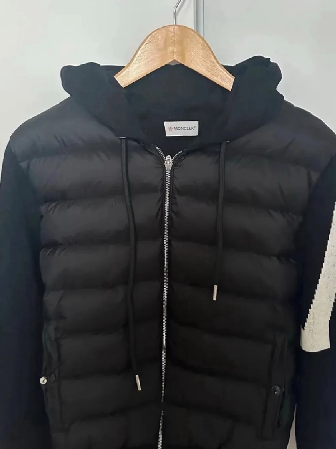 Svart Moncler cardigan med huva - 3